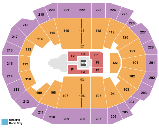 Fiserv Forum WWE Seating Chart